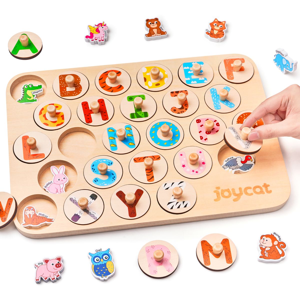 JOYCAT WOODEN ANIMAL ALPHABET PUZZLE 26PCS