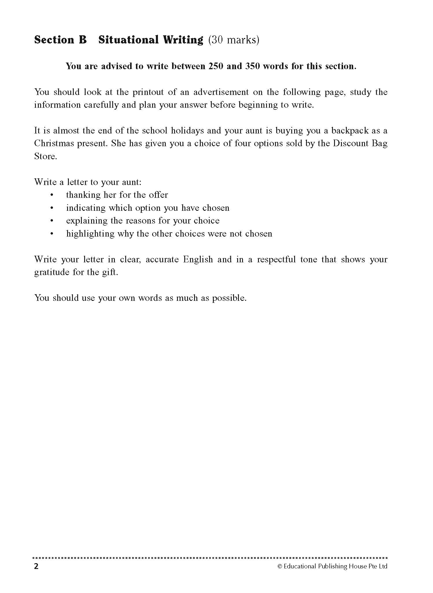 Secondary 1( Express ) English Paper 1 Practice