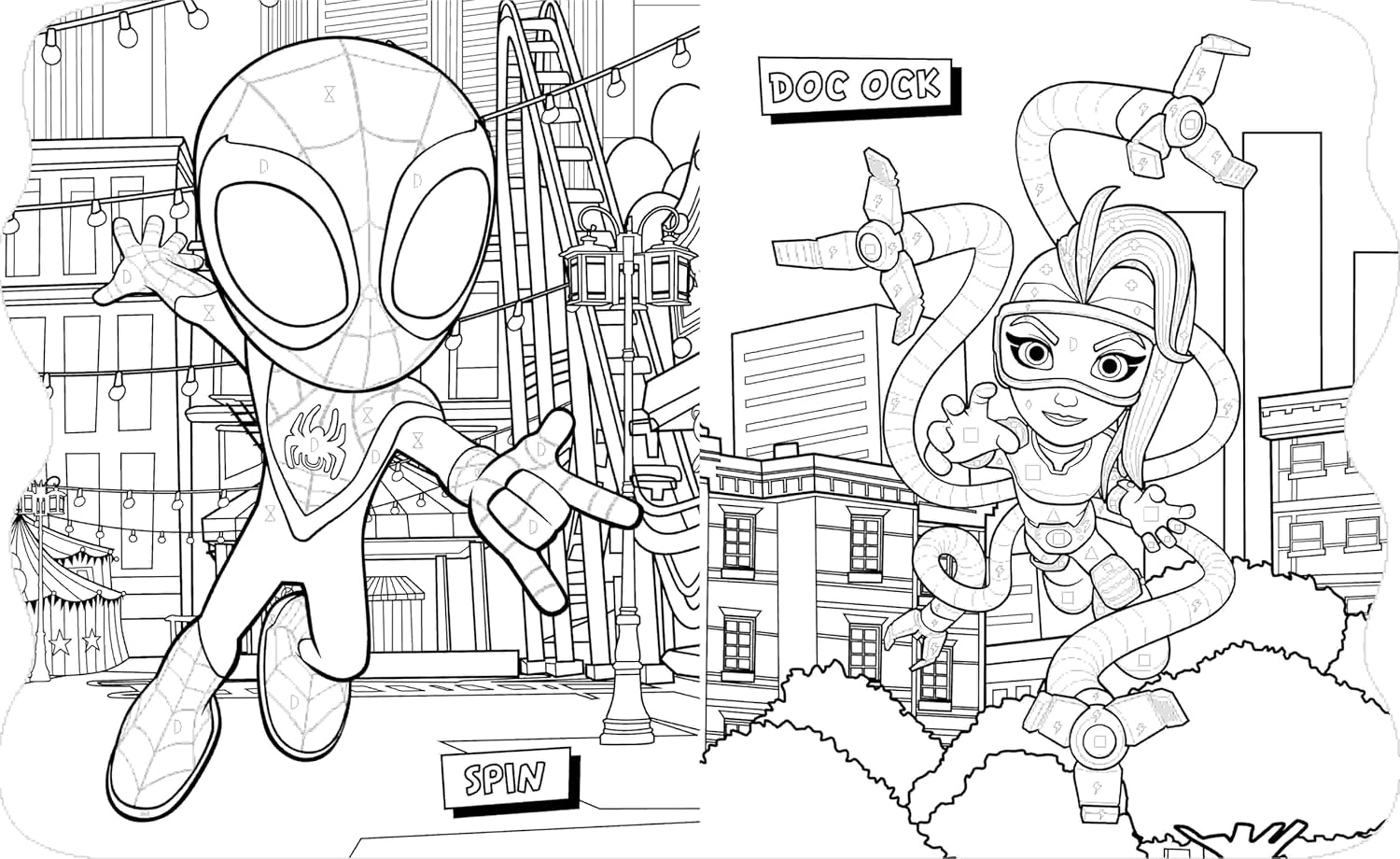 Marvel Spidey & Friends: Colour by Shapes (Paperback)