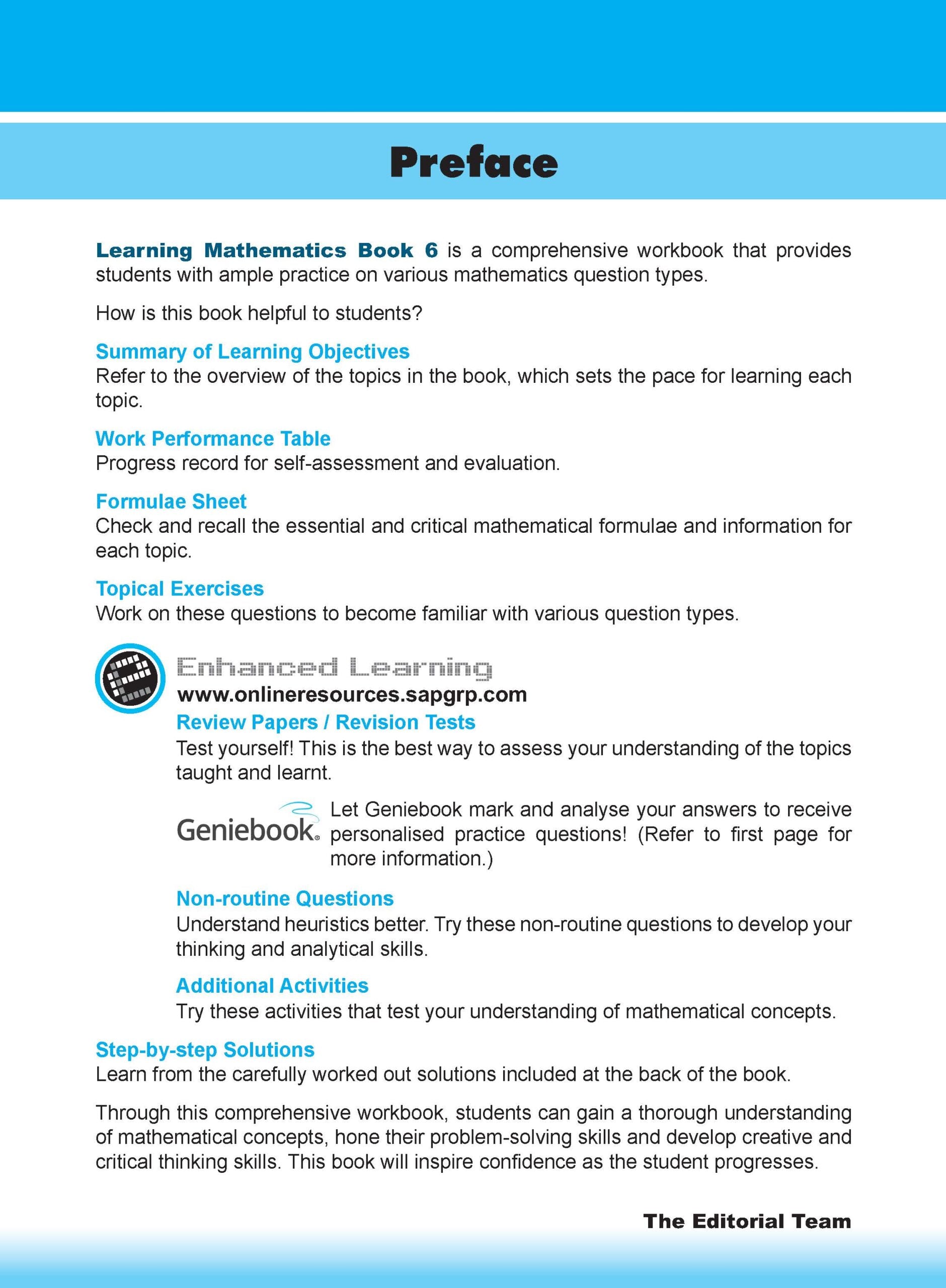 Learning Mathematics For Primary Levels 6 + Geniebook