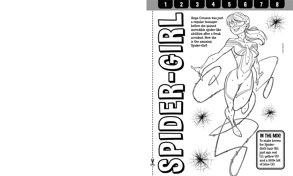 Marvel Spider-Man: Paint By Numbers (Paperback)