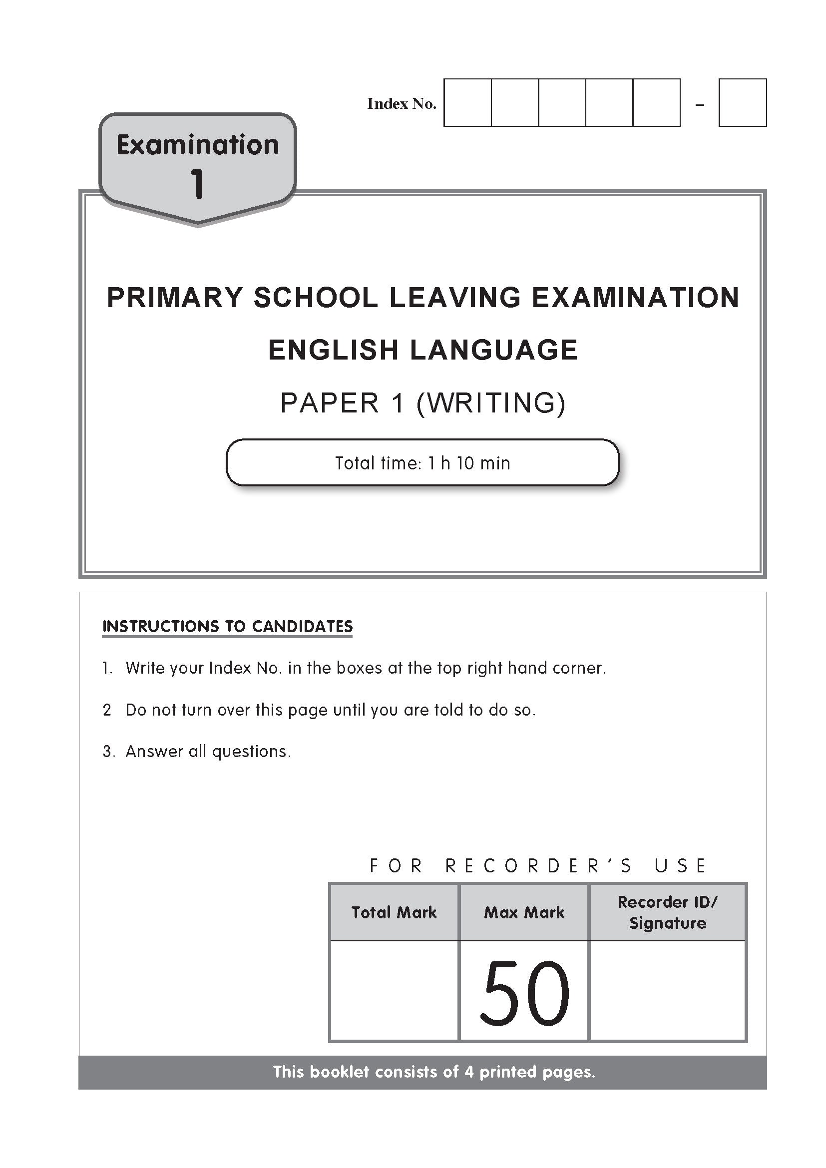 PSLE English Exam Package: Papers 1-4 QR