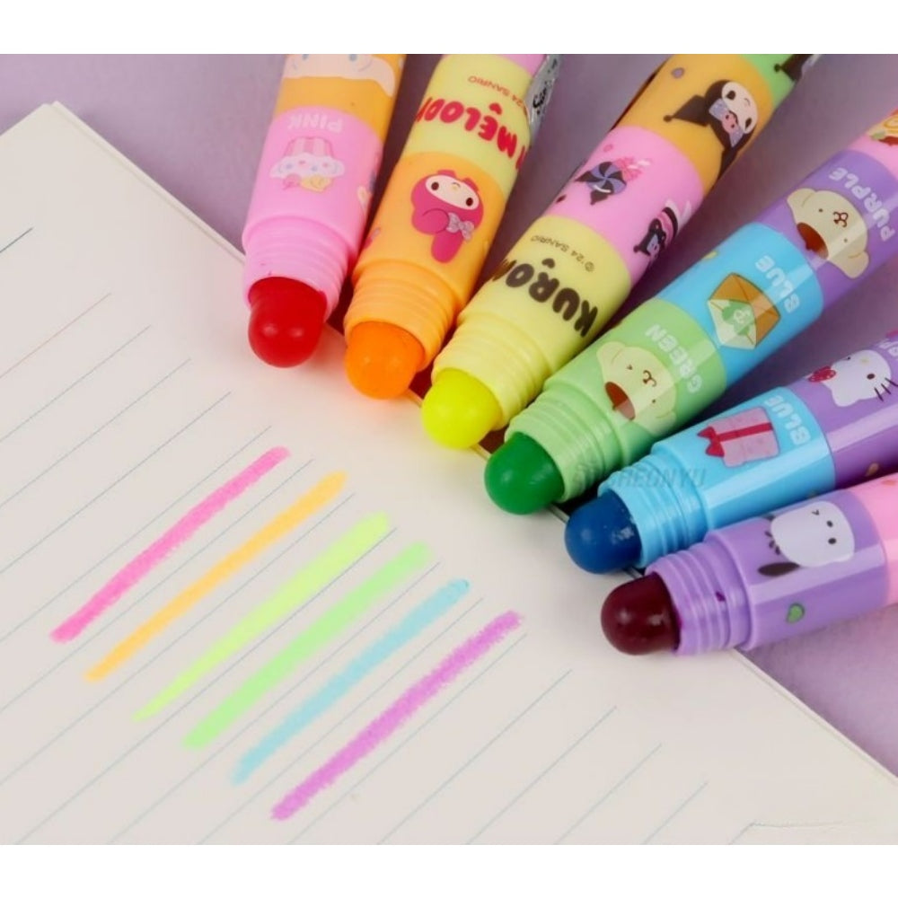 Sanrio 6 Colour Rainbow Block Highlighter