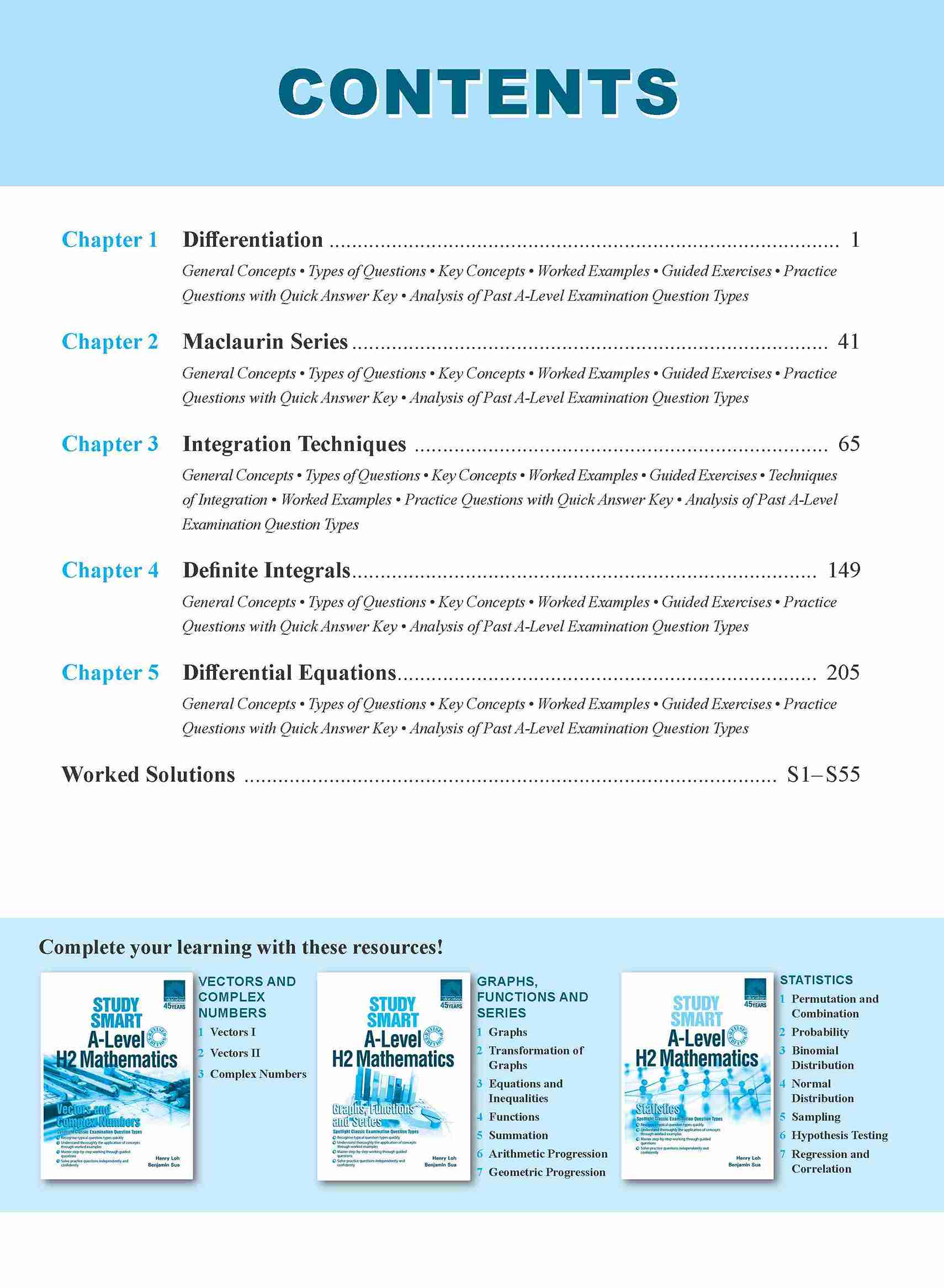 A-Level STUDY SMART H2 Mathematics Calculus