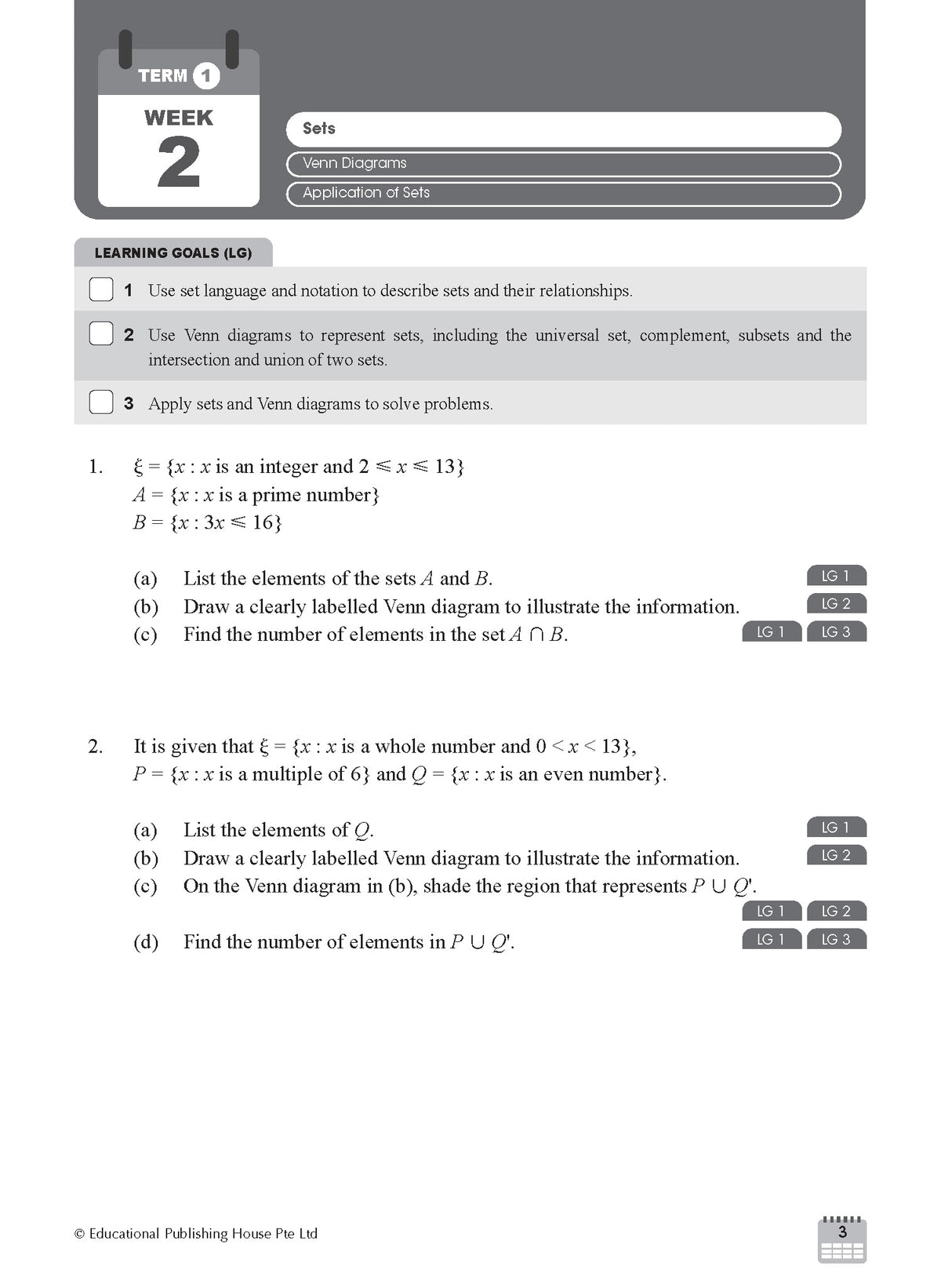 S4/G3 Maths Weekly Revision 