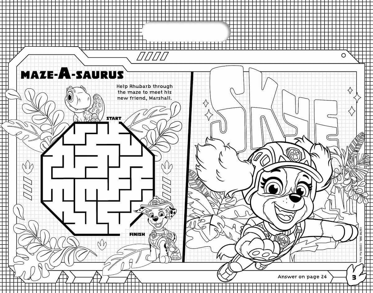 PAW Patrol The Dino Movie - Giant Activity Pad (Paperback)