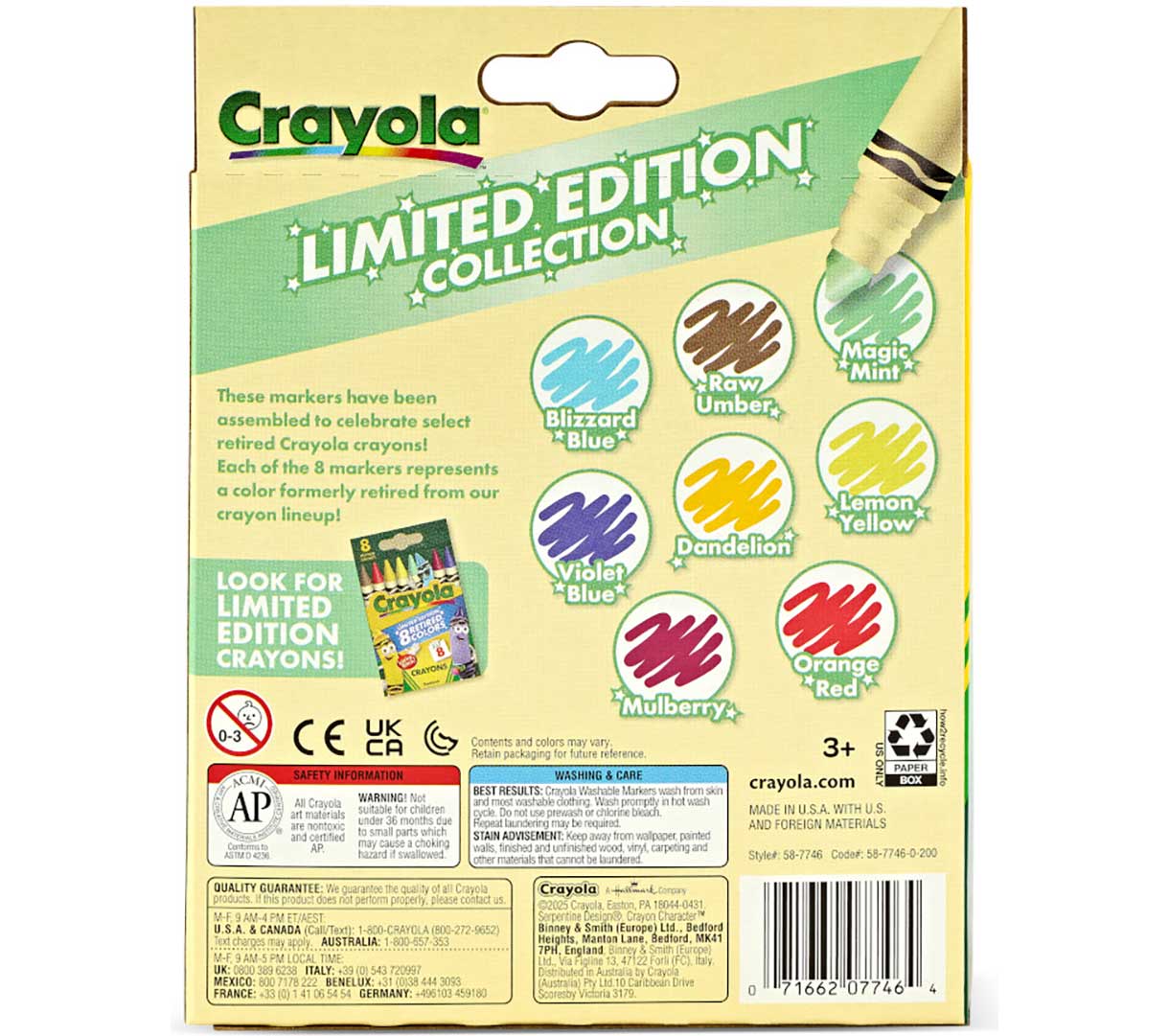 Crayola Markers L.E. 8col Retired 587746