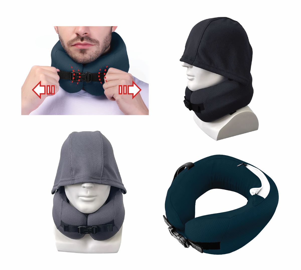 Hoodie Neck & Chin Cushion - Black