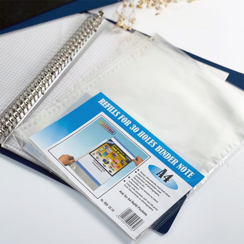 Centre Refillable Ring Binder Refill A4 10s