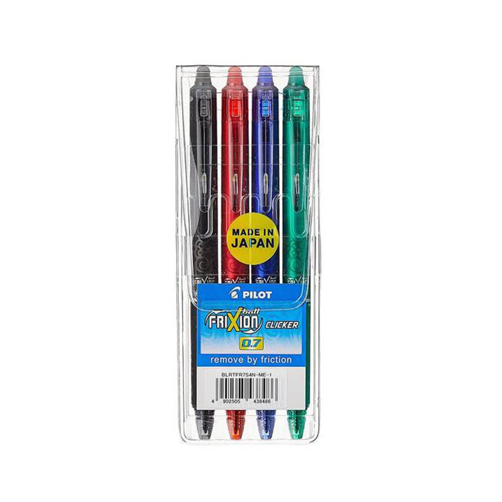 Pilot Frixion Clicker Erasable Pen 0.7mm Set Of 4 Colors