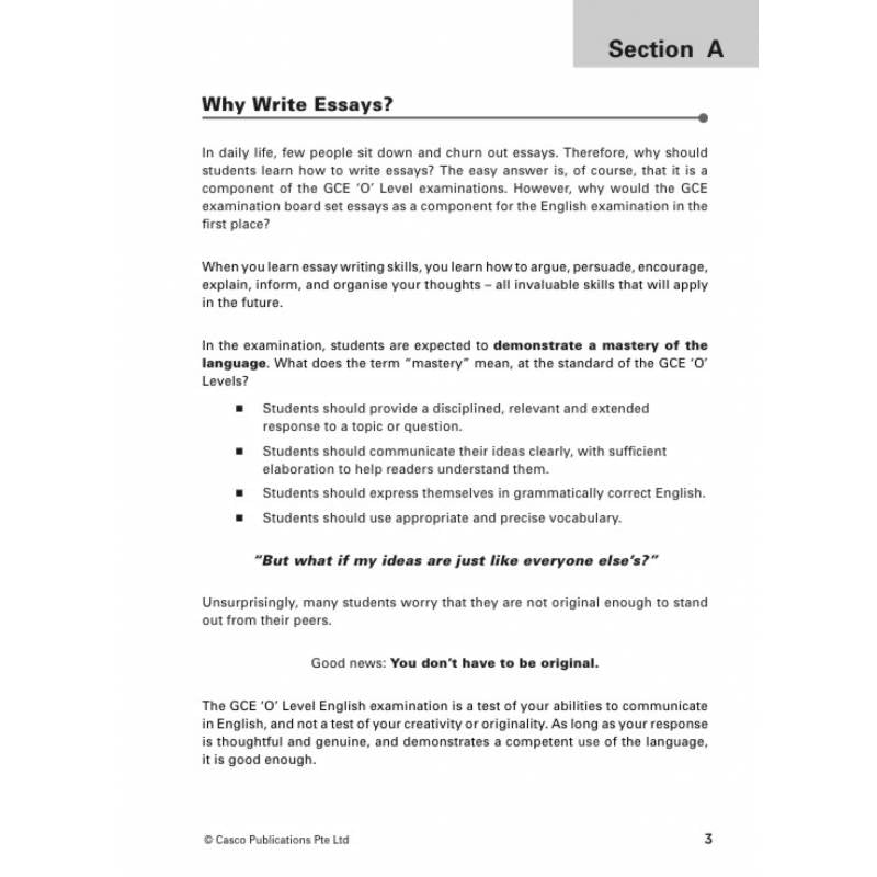 O level Essential Essays