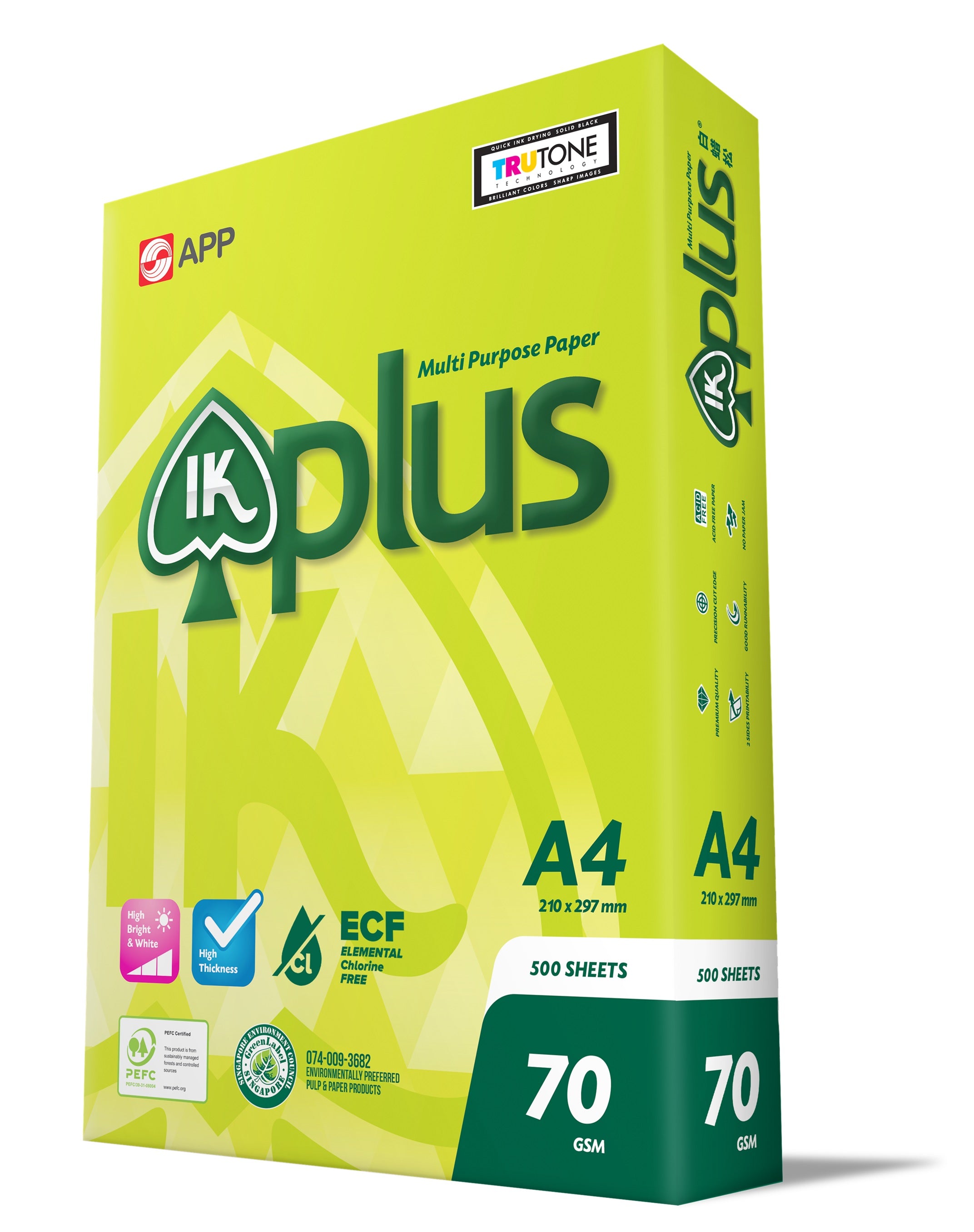IK Plus Copier Paper 70g A4 500's