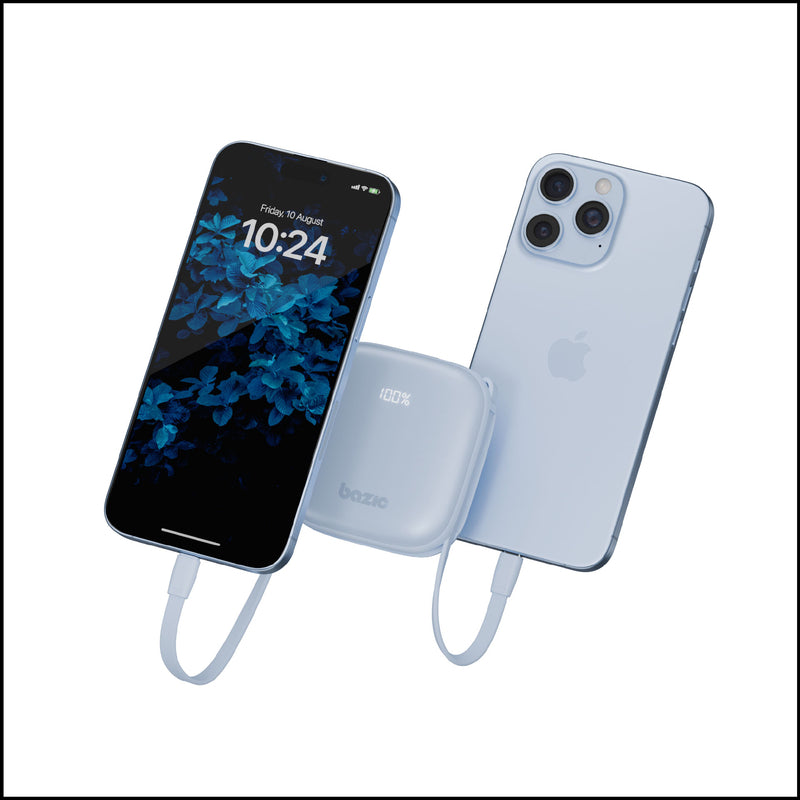 GoPower Fusion 10K 20W Power Bank with USB-C & Lightning (Blue)