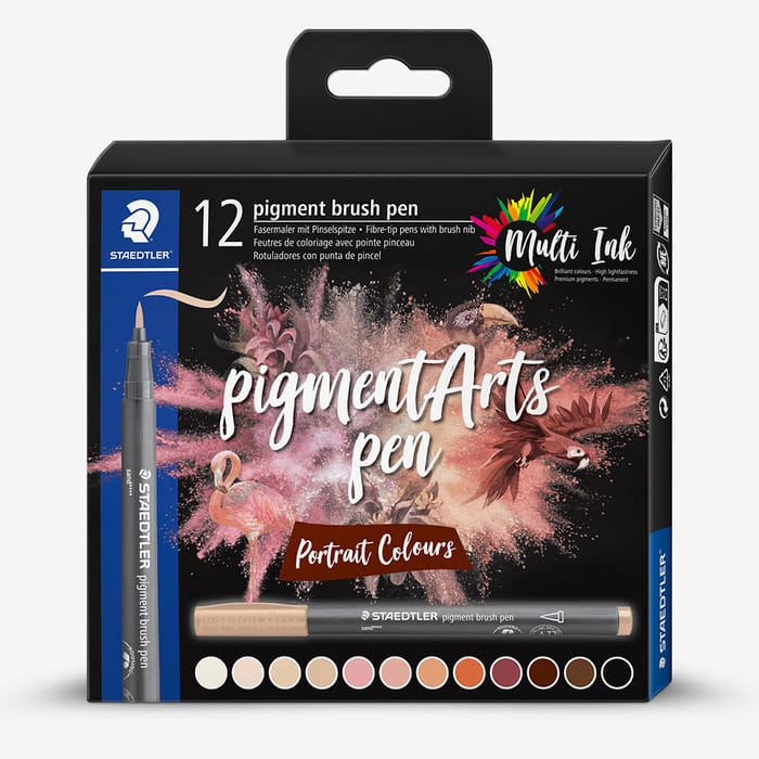 Staedtler Pigment Brush Pen 12's 371 C12-4