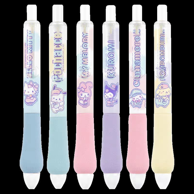  Sanrio Characters Retractable Gel Pen Set 0.5mm - 6pcs Set 