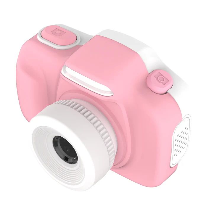 myFirst Camera 3 - Dual Lens Mini Camera for Boys and Girls Free Shockproof Case and Neck Lanyard - Pink