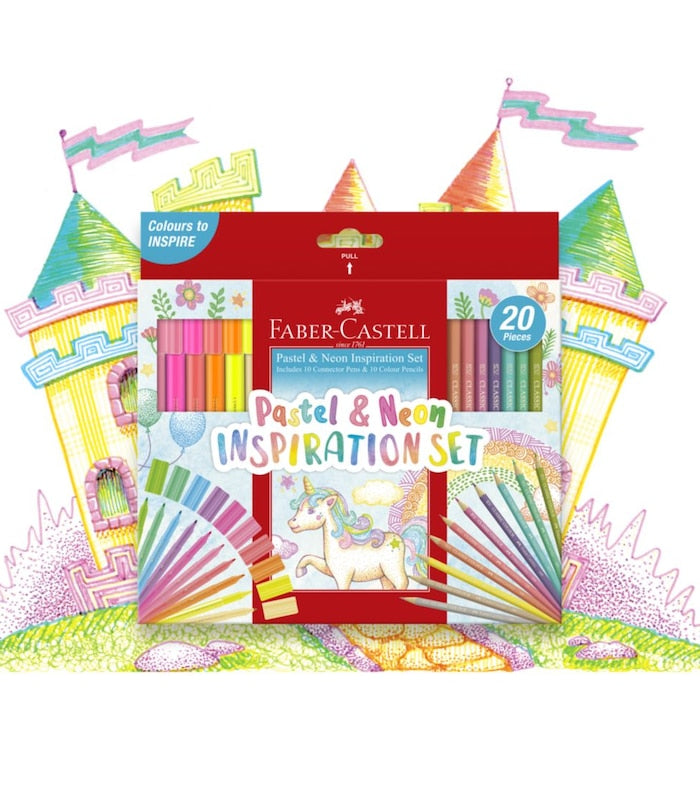 Faber-Castell Pastel & Neon Inspiration Set, Pack of 20-155035N