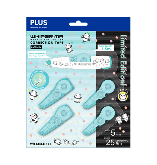 PLUS CORR TAPE MR WH-615LE-1+4 PANDA
