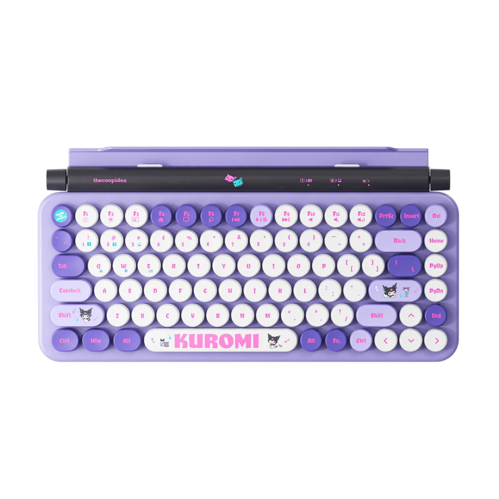 Thecoopidea Sanrio Retro Tappy Wireless Keyboard & Mouse Set (Kuromi)