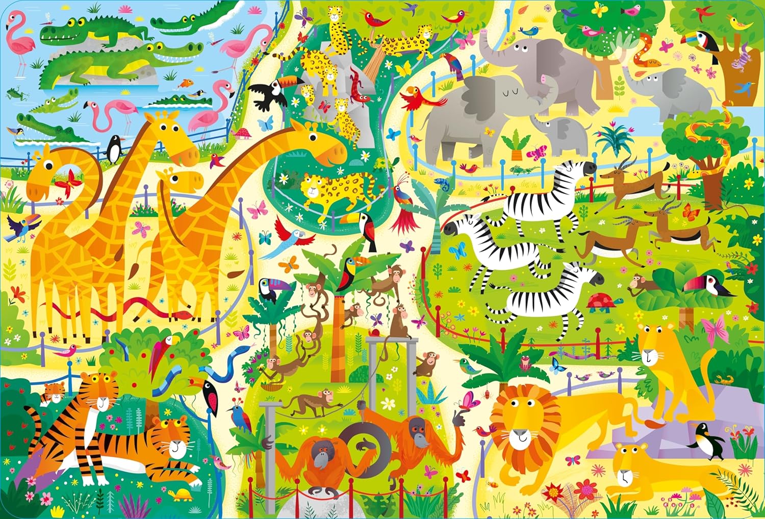 Usborne Book And Jigsaw At The Zoo
