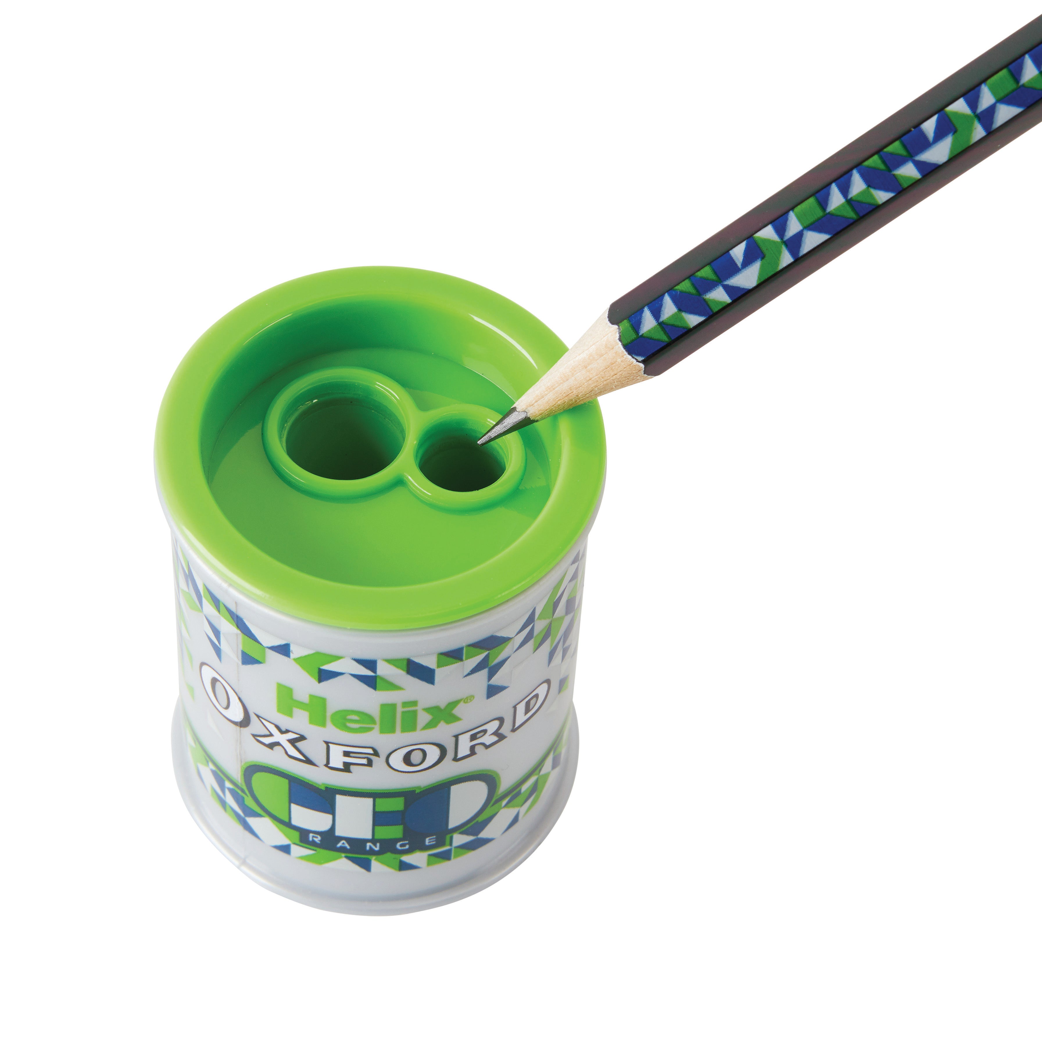 HELIX GEO BARREL SHARPENER 2 HOLES - GREEN
