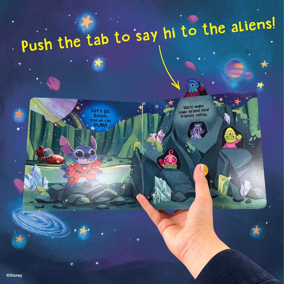 Disney Let's Go, Stitch!: A Push, Pull, Slide Tab Book (Board Book)