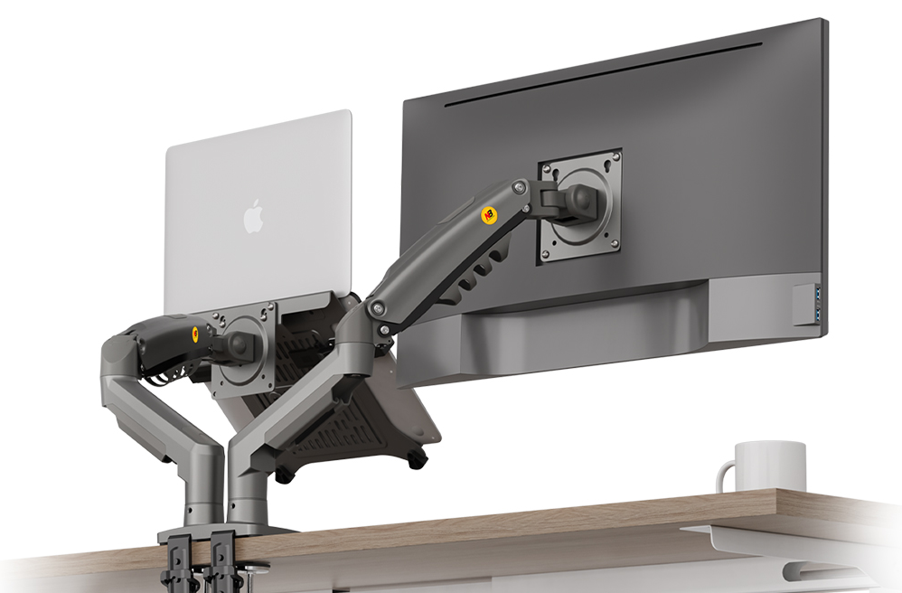 North Bayou F160-FP Monitor Arm - Grey