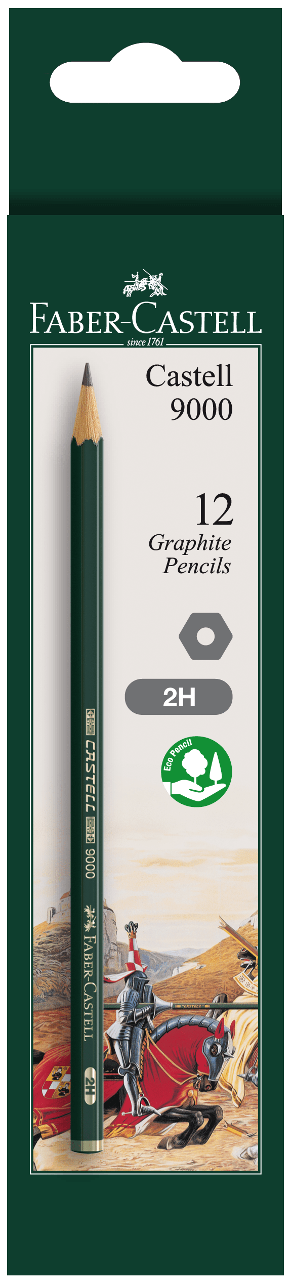 Faber-Castell Castell 9000 Graphite Pencils, 2H in Box-11712H-12