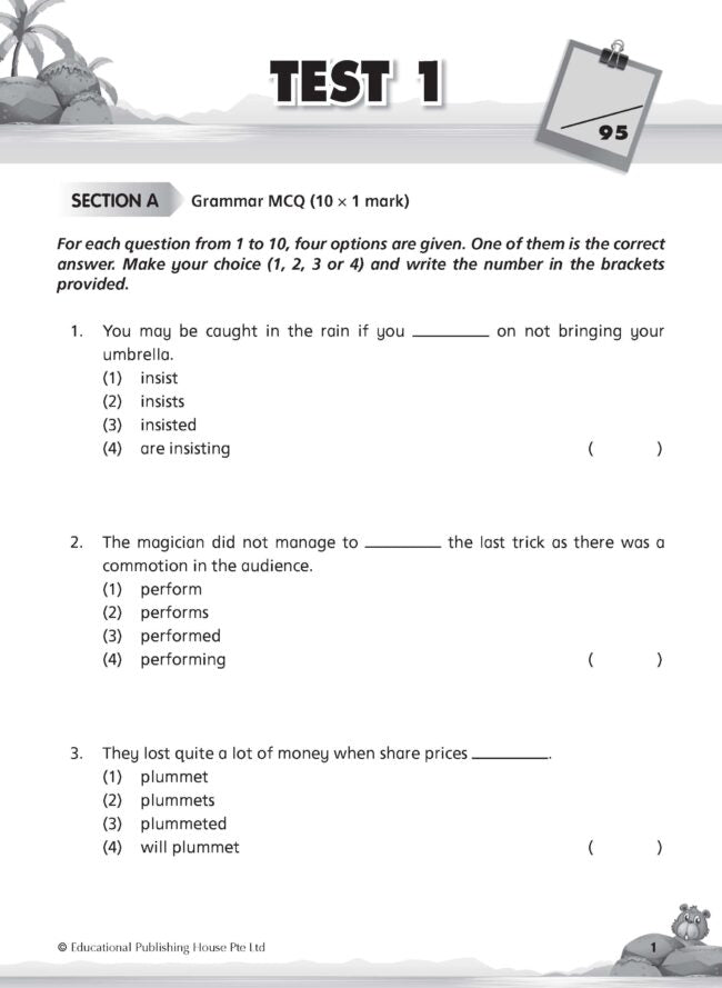 Primary 5 English Class Tests