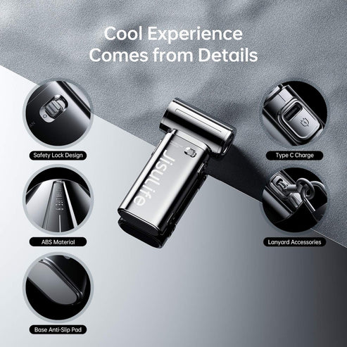 JisuLife Handheld Fan Life9 5000MAH - Chrome