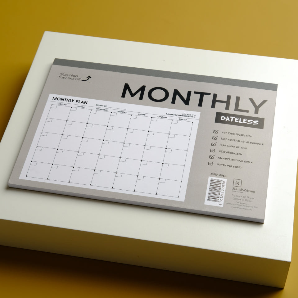 Hw Planner Pad (monthly) B5/80 Mptp-b550