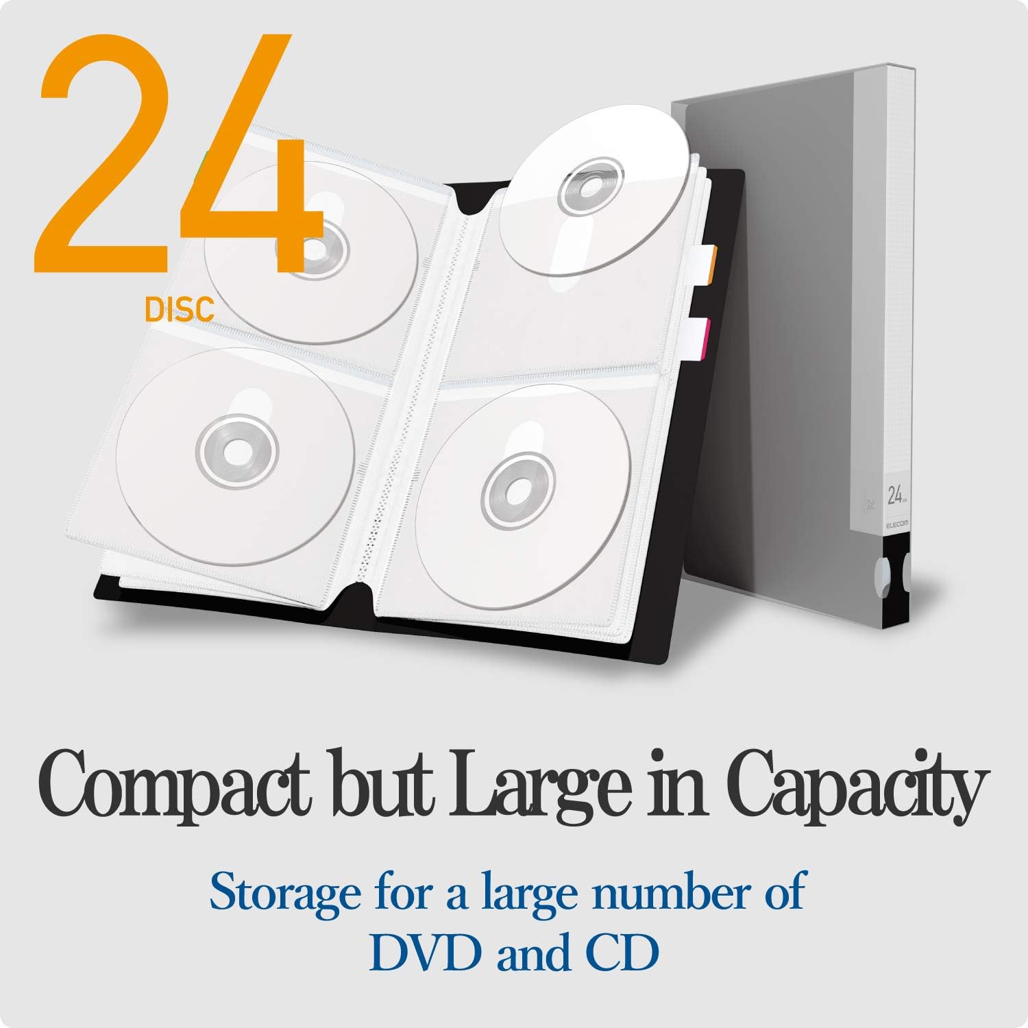 CCD-FS24 Elecom DVD/CD Disc File Black