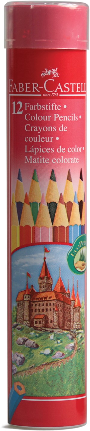 Faber-Castell Colour Pencils in Round Tin, 12 Colours-115826