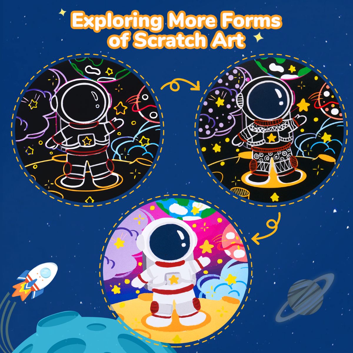 JOYCAT SPACE SCRATCH ART CARD