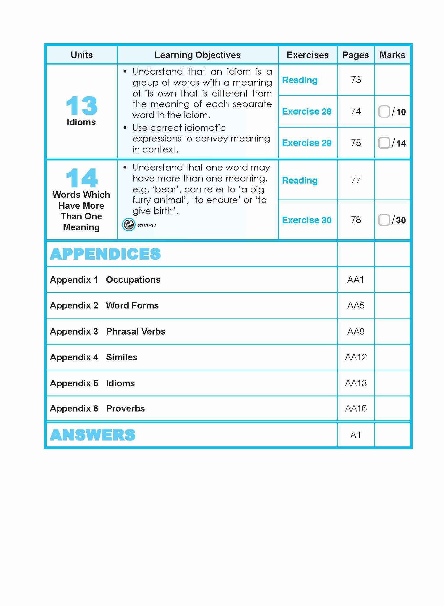 Primary 4 English Vocabulary Lessons Workbook 4
