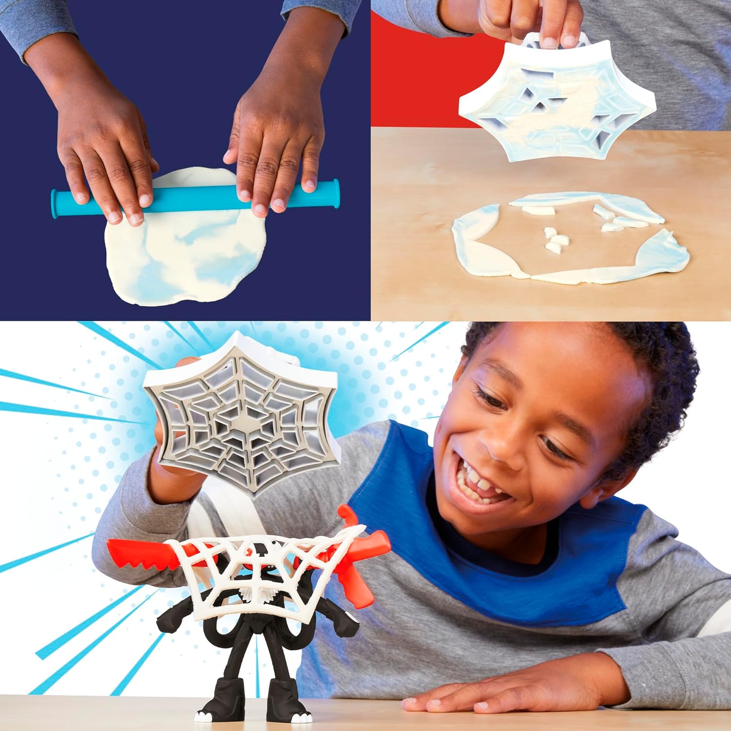 HASBRO PLAYDOH MARVEL SPIDERMAN LAUNCH & SLICE BATTLE PLAYSET