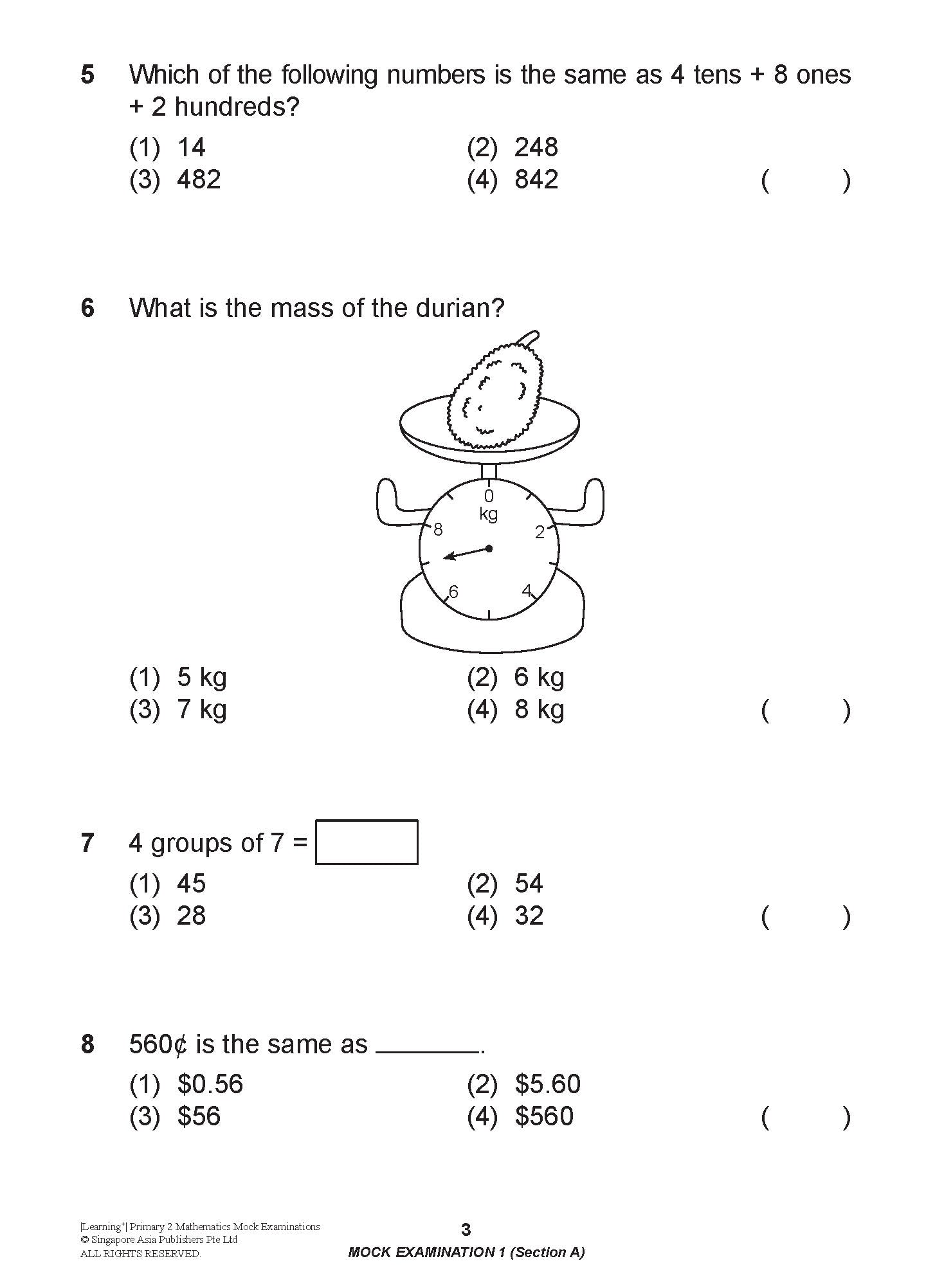 Primary 2 LEARNING+ Mathematics Mock Examinations-4th Edition