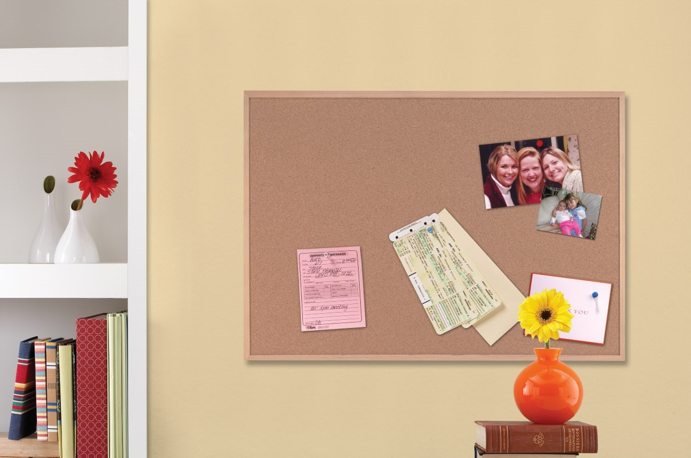 Quartet Oak Bulletin Board 23" X 17" (35-380342q)
