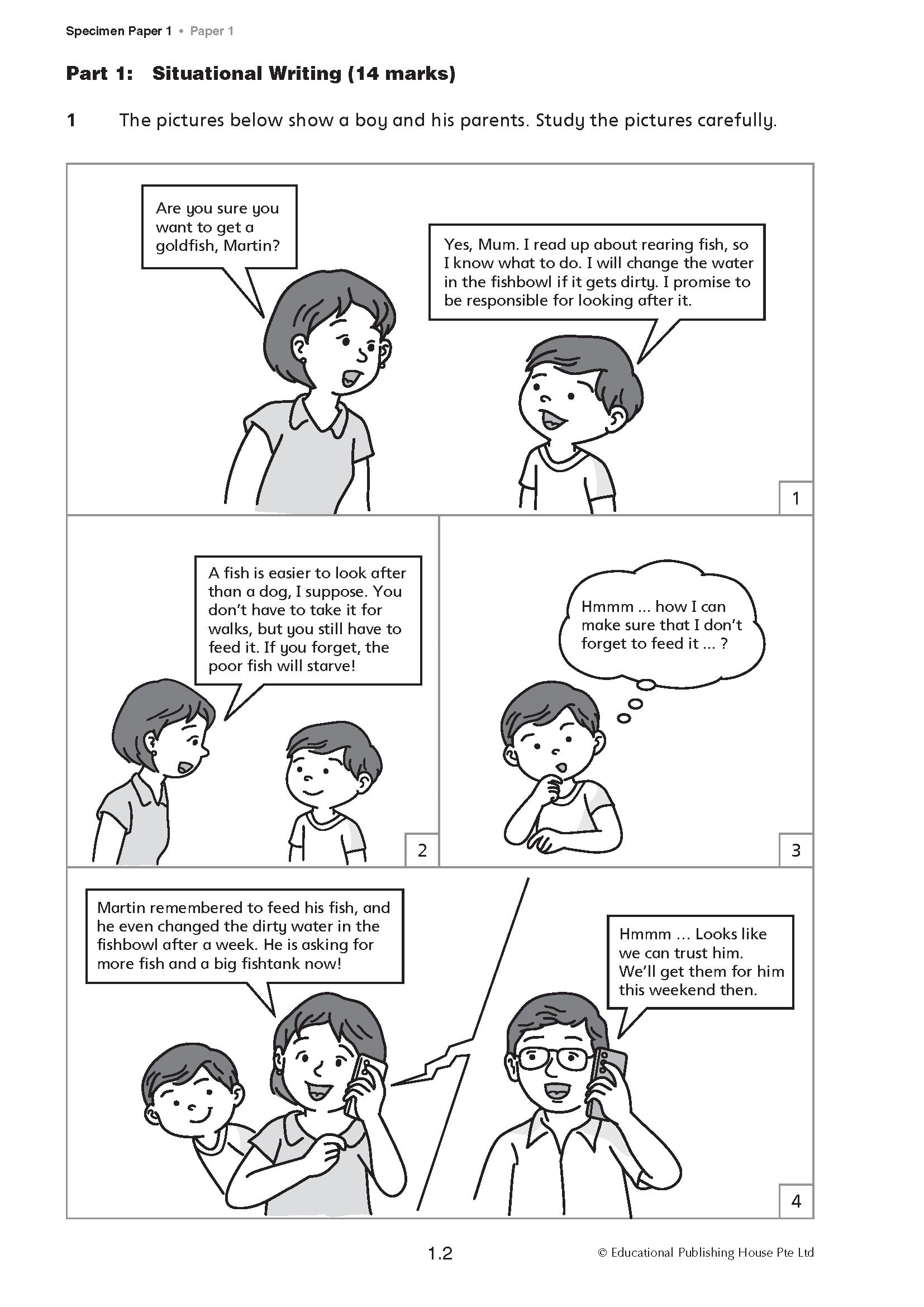 PSLE English Specimen Papers: Paper 1 Writing and Paper 2 Language Use