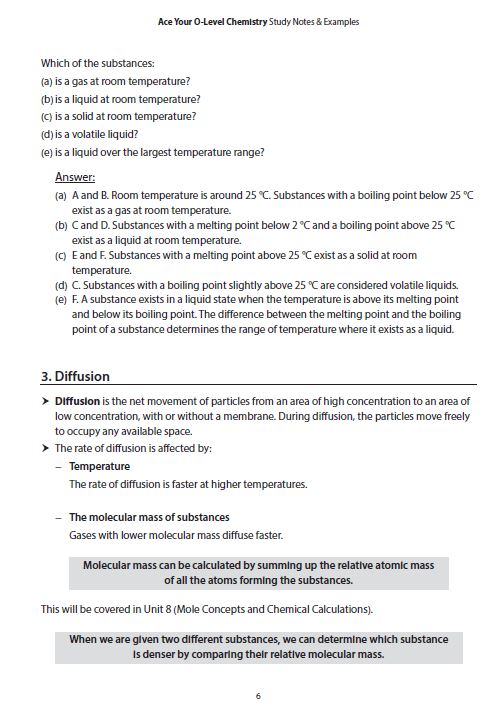 OL ACE YOUR CHEM SUMMARY NOTES FOR REV