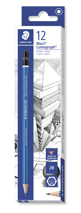 Staedtler 100-2B x 12pcs Lumograph Pencil in box