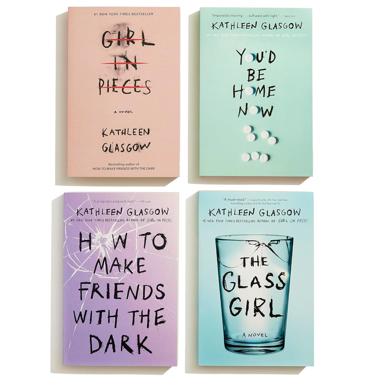 Kathleen Glasgow 4-Book Boxed Set: Girl in Pieces; How to Make Friends with the Dark; You'd Be Home Now; The Glass Girl (Paperback)