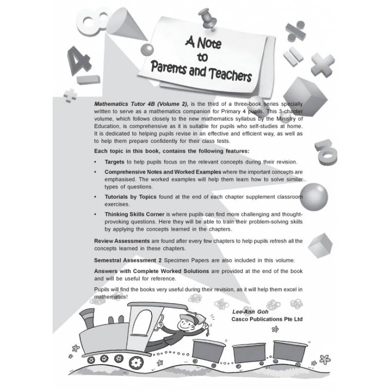 Primary Four Mathematics Tutor 4B (Volume 2)