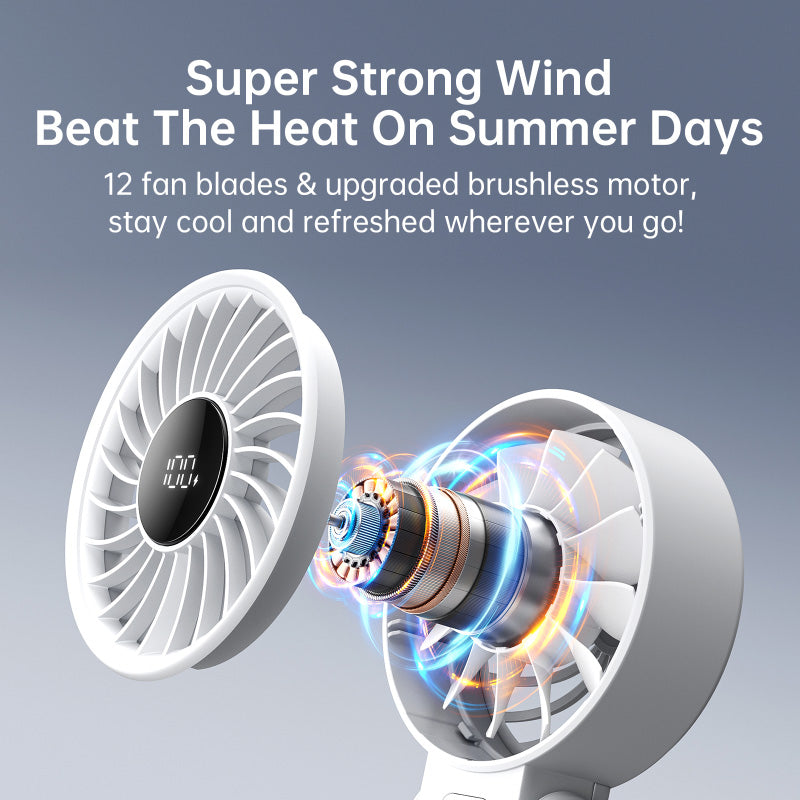 JisuLife 5000mAh Handheld Fan Life7 Grey