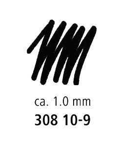 STAEDTLER PIGMENT LINER 308 BLACK 1.0MM