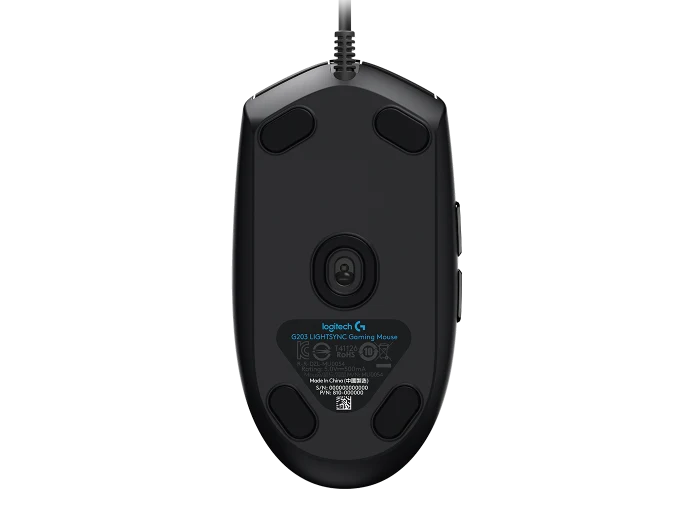 Logitech G203 LIGHTSYNC RGB 6 Button Gaming Mouse - Black