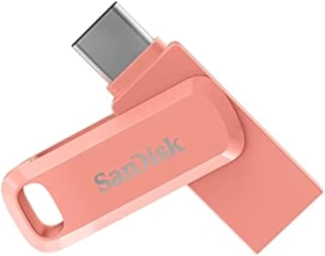 SanDisk SDDDC3-064G-G46PC Ultra Dual Drive Go USB 3.1 Type-C Flash Drive, 64GB, Peach