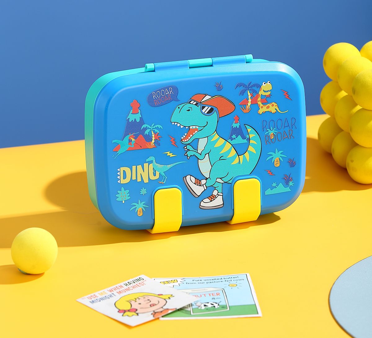 Printed Compartment Lunch Box 800ml - 6 Assorted Design