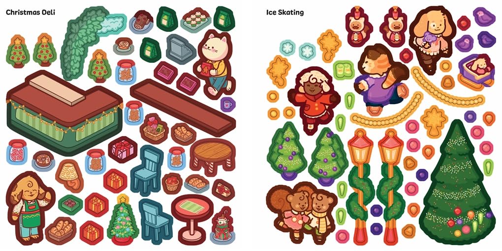 Sticker Rooms: Cuddly Christmas (Paperback)