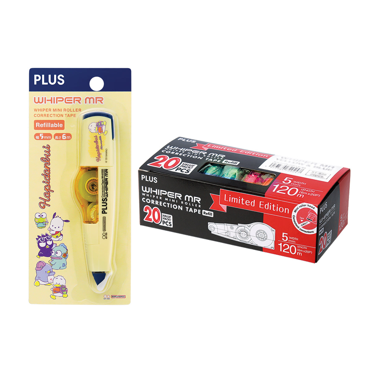 PLUS MR Correction Tape Set Hapidanbui Pekkle